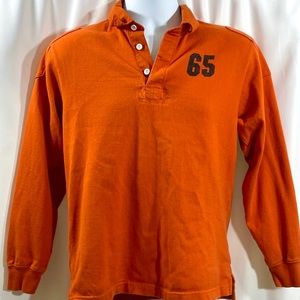 Old Navy Long Sleeve Orange Collar Shirt Size XL